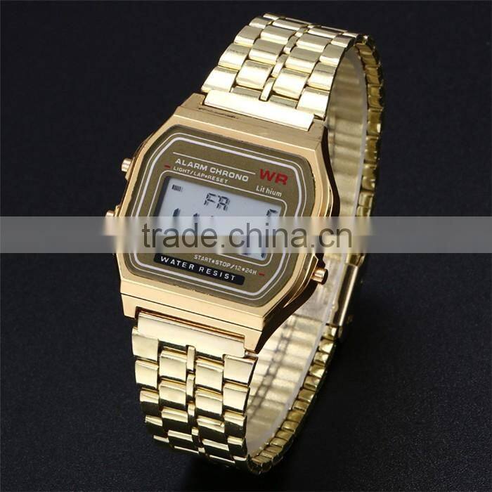 Amazon hot sell multifunctional F-91W fashion watch alarm clock students watch digital watch