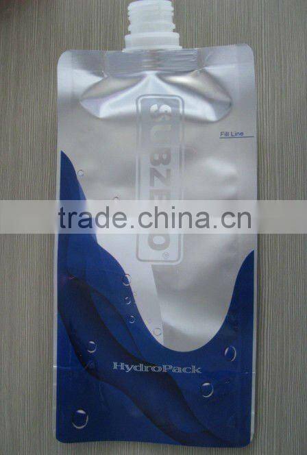 juice plastic packaging stand up pouch with spout