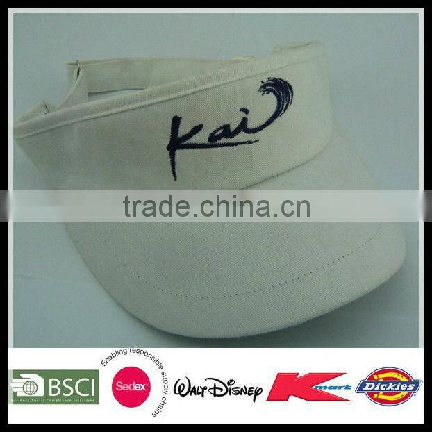 sun cap with embroidery logo