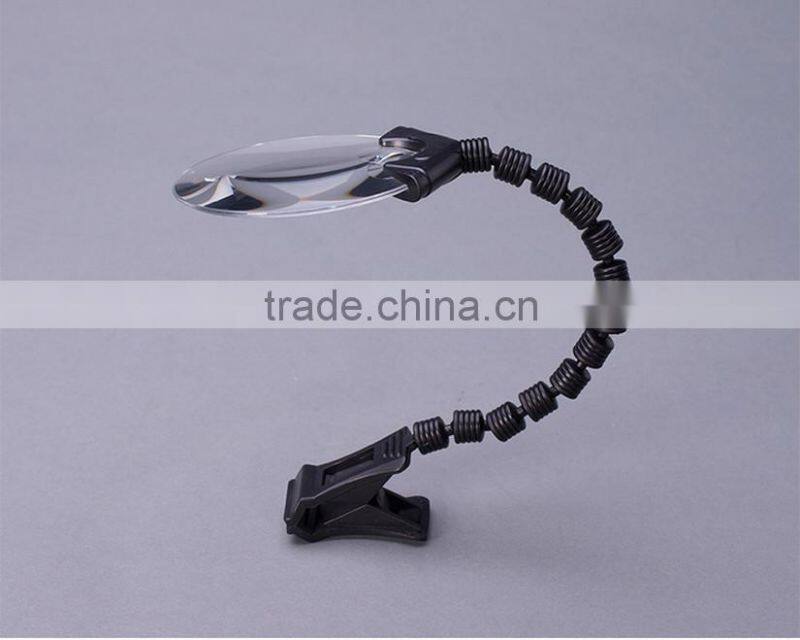 LED plastic pelle switching magnifier/ lamp led magnifier desktop magnifier