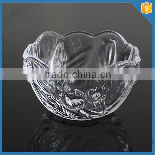 pressed punch glass crystal bowl engraved flower crystal fruit bowl