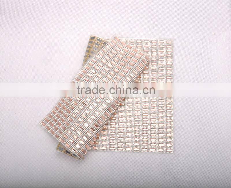 Hot fix rhinestone crystal mesh trimming fabric flower trim