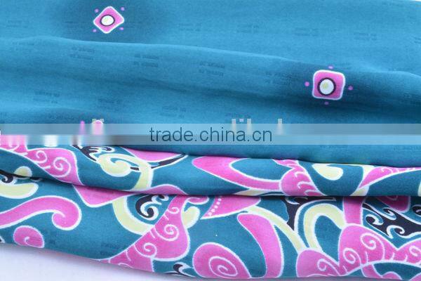 High twist flower design satin jacquard fabric