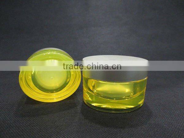 Plastic Cosmetic Packaging, Square Shaped Acrylic Lotion Pump Bottle and Oval Shaped Acrylic Cream Jar