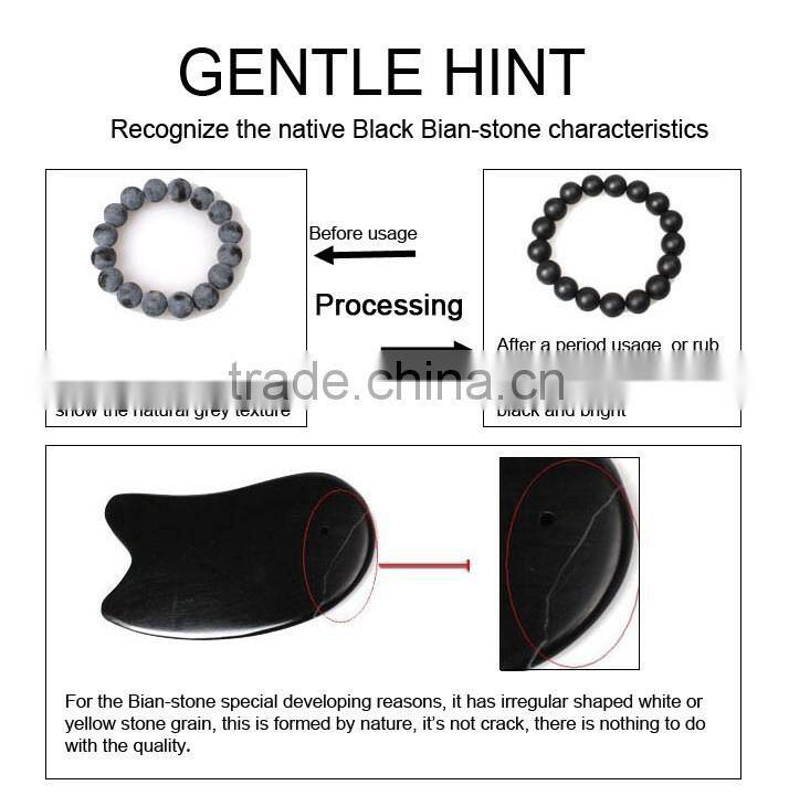 Natural black bian stone bangle
