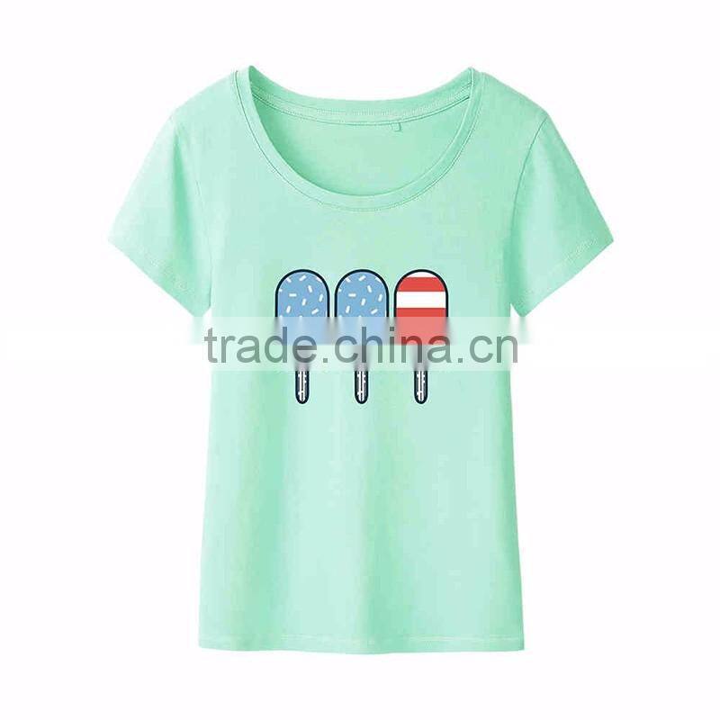 manufacturer china custom women's clothing cotton loose bluk t- shirt printer for sale