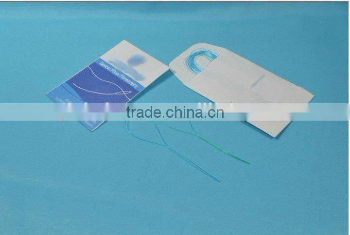 OEM Color Oral Care Durable Dental Floss Threader Plastic Flosser Thread Holder GT0606D