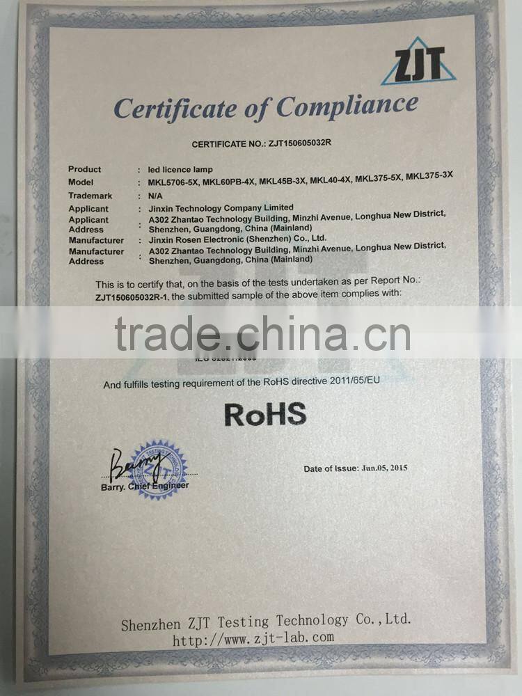 Slim Chrome 3 LED Motorcycle Plate Light License Number Rear Tag Sport Bike