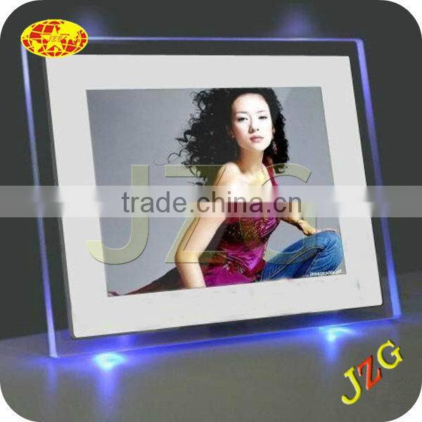 New design 7inch digital photo frame with barcode scanner for video playing for cosmetics counter advertising
