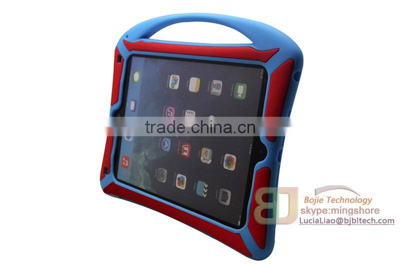 With Handle Rugged Heavy Duty Kid Proof Tablet Case Silicone Protective Case for iPad air 2
