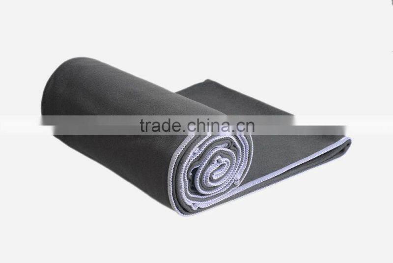 eco friendly eco dry grey yoga mat towel YT-005