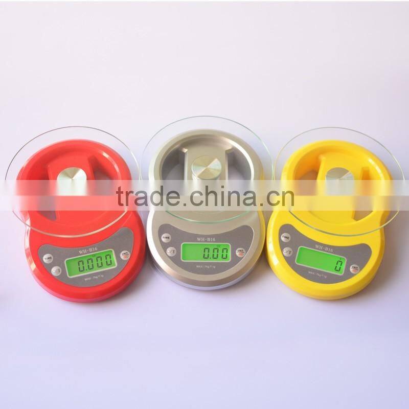 lcd display glass panel electronic weight scales with clock function