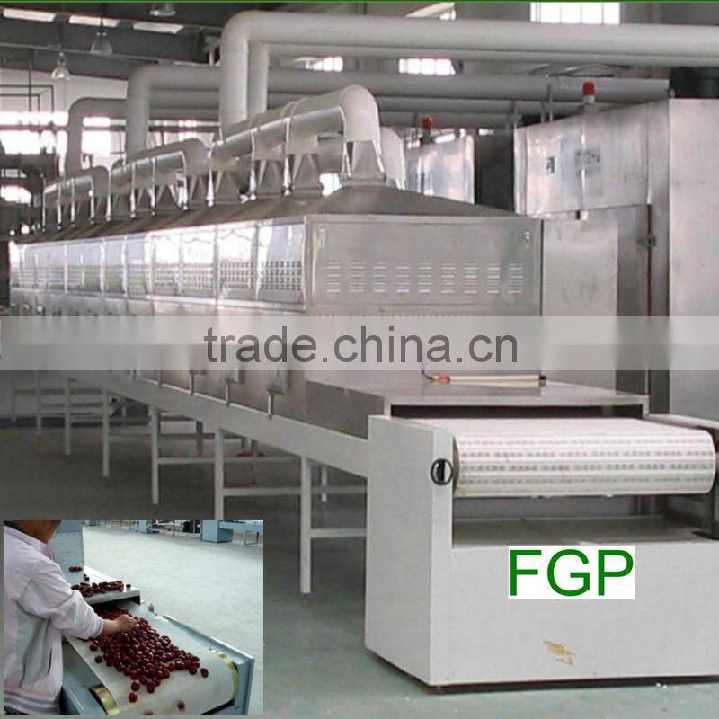 Conveyor belt marine food product microwave dryer&sterilizer
