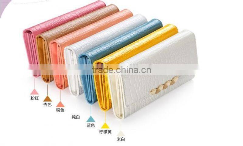 genuine leather women leather wallet 2014 fashion design lady's wallet in hot selling