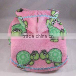 Warm Pink Dog Fleece Pullover Hoodies