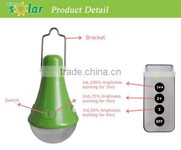 Portable reading lampe solaire vision protection with 3 bulbs
