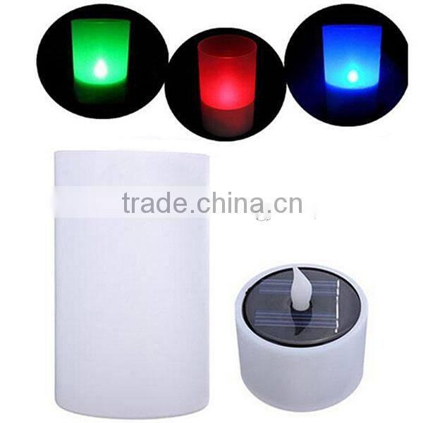 Solar LED Candle Lamp Nightlight Green