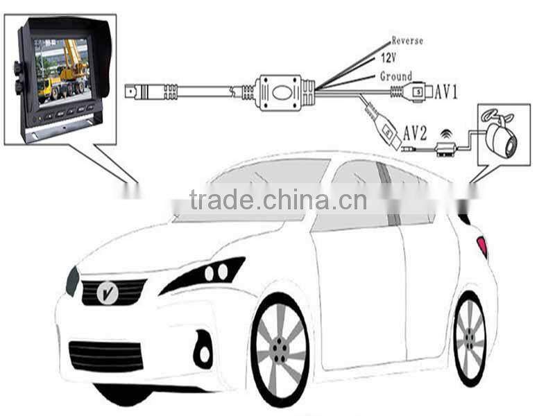small screen size 5 inch truck 4 pin reverse camera monitor