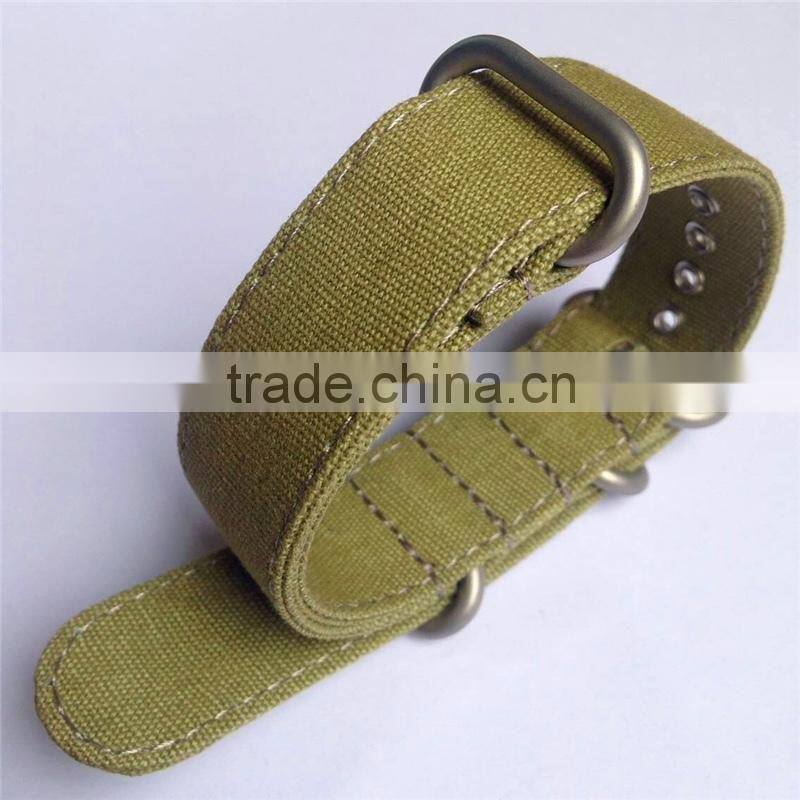 Double Layers Ballistic Nylon Canvas Watch Strap