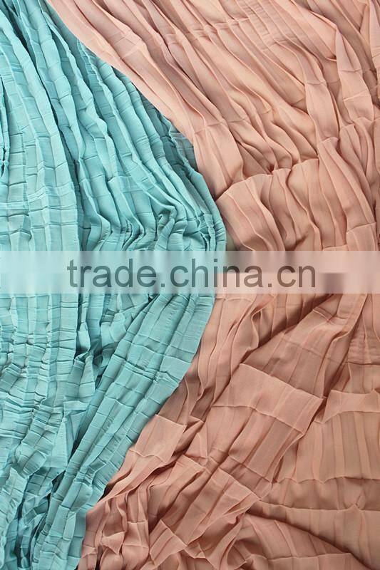 Pleated polyester fabric organza pleating fabric