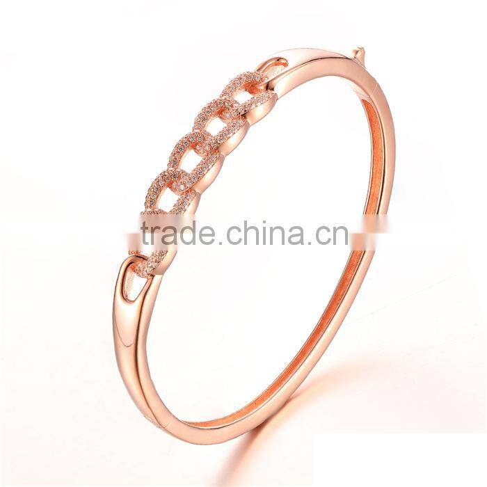 Simple Design Rose Gold Jewelry Bangle Bracelet