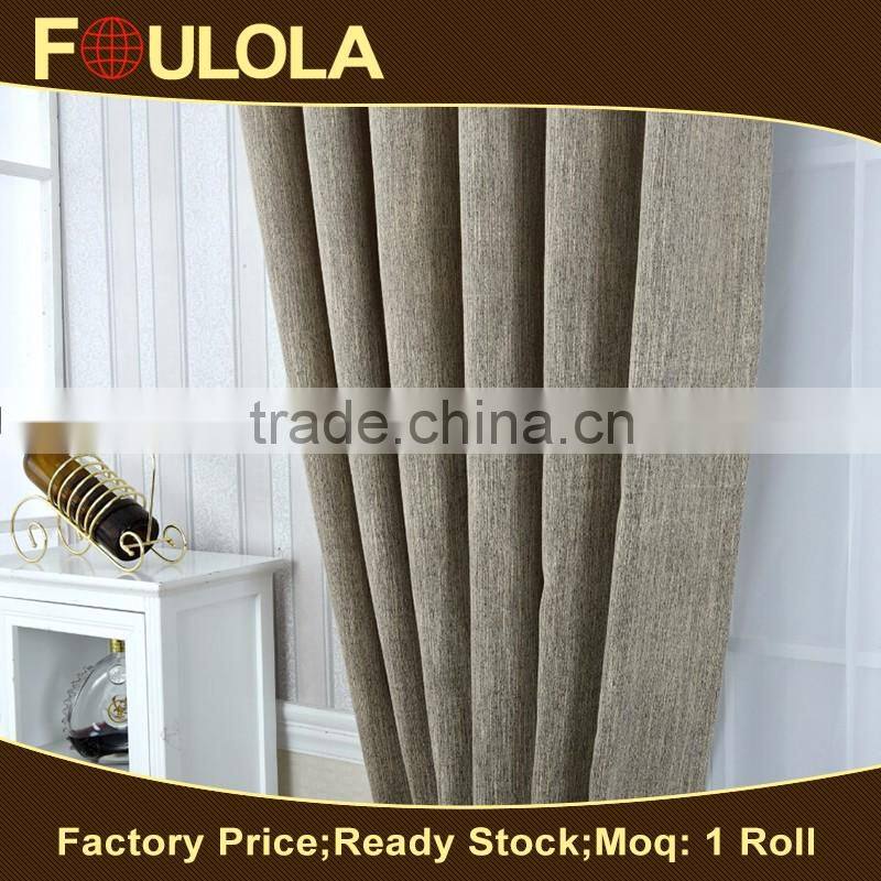 Factory Price Ready Stock Plain Dyed Window Curtains
