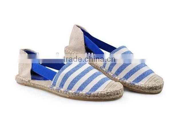 The shoes lady 2016 new design sandal women shoes summer sandals striped canvas sandals
