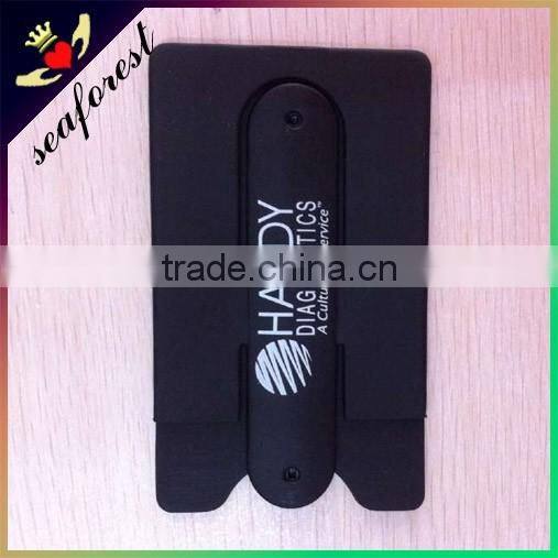 Silicone Smart wallet for mobile Phone,Silicone phone pouch with stand