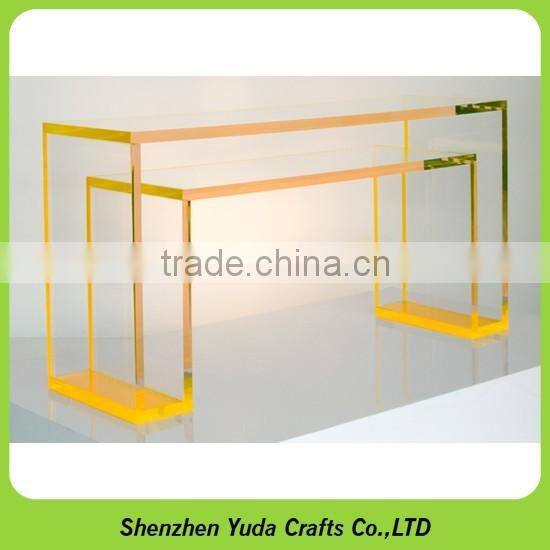 Bespoke acrylic tall table plexiglass coffee table perspex occasional tables