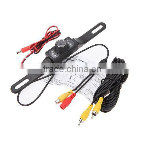 Car Waterproof License Plate Frame 648P HD Camera Car Vehicle Back Front Side View 140 Color Camera with 7 Infrared LED Night Vi