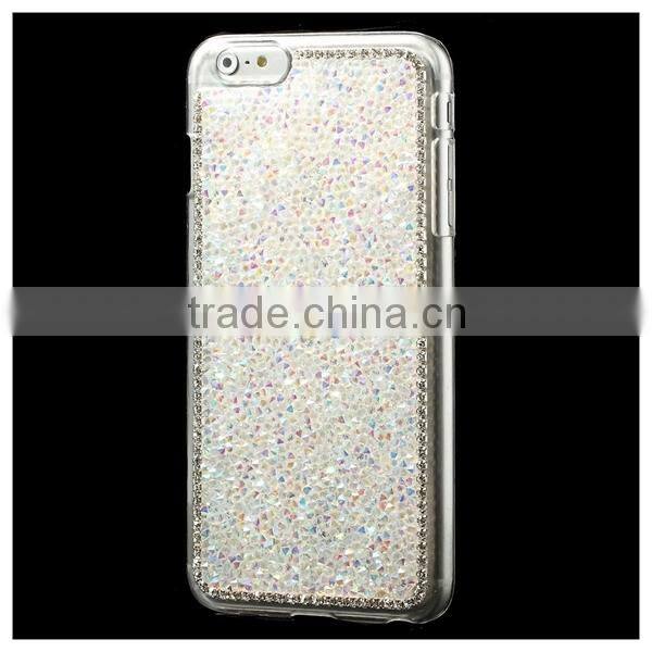 Fashion Rhinestone Mobile Phone Plastic Case for iPhone 6 Plus