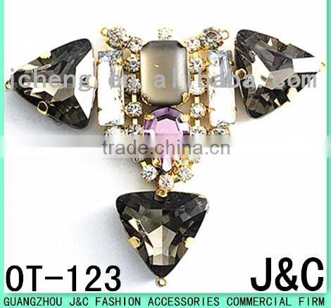 fashion jeweled rhinestone and acrylic stone lady shoe accessories