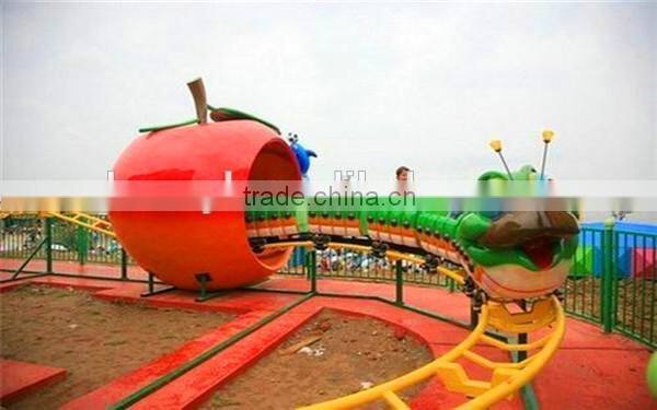 China manufacturer amusement rides kiddie caterpillar roller coaster for sale