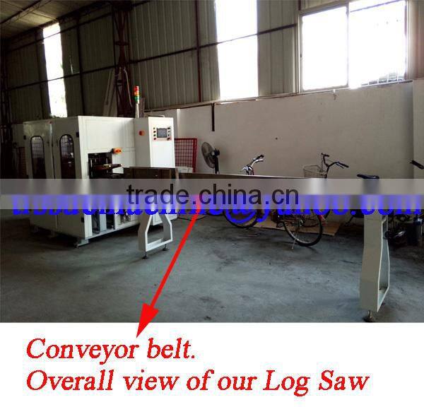 PLC Servo Motor Control High Speed Automatic Facial Tissue Log Saw Machine