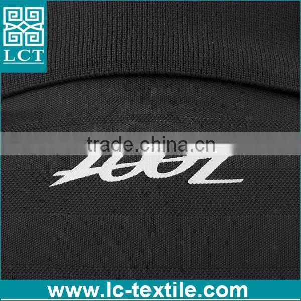 2016 Custom made hangtag polo black mercerized cotton t-shirt