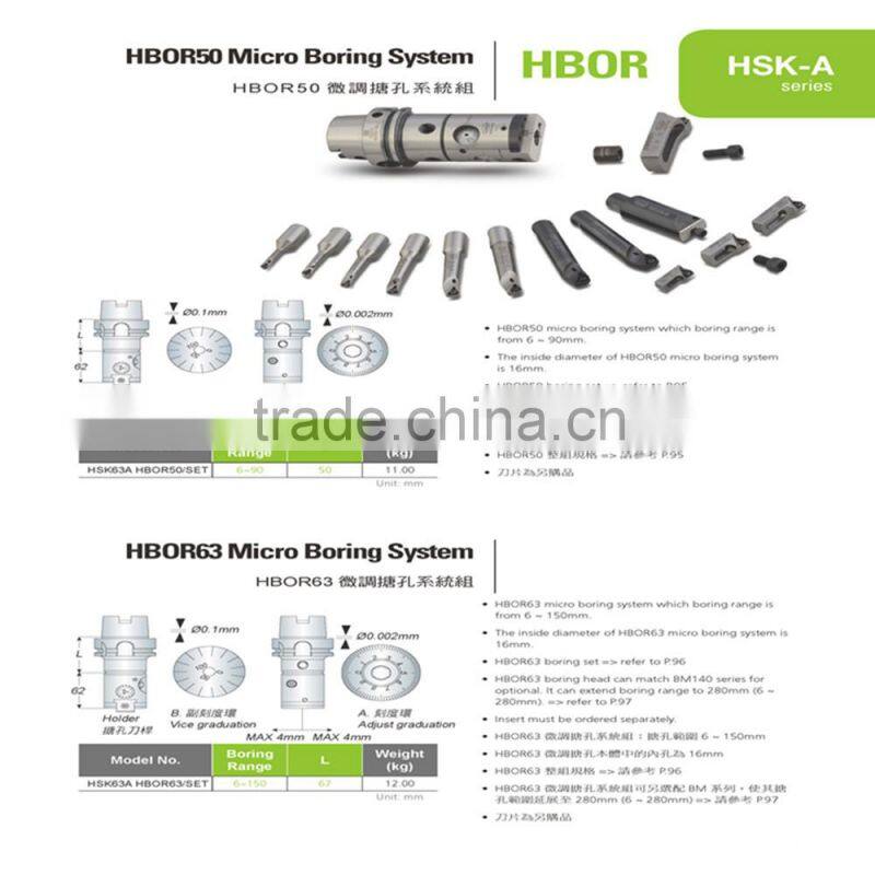 HSK63A-LBK5-100 Taper Shank for Boring Heads Series-LBK Boring Bar
