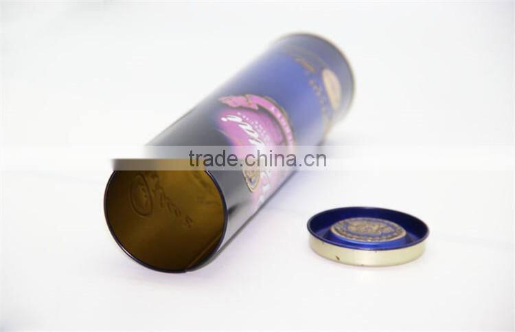 Diaphanous exquisite tall round butter cookies tin