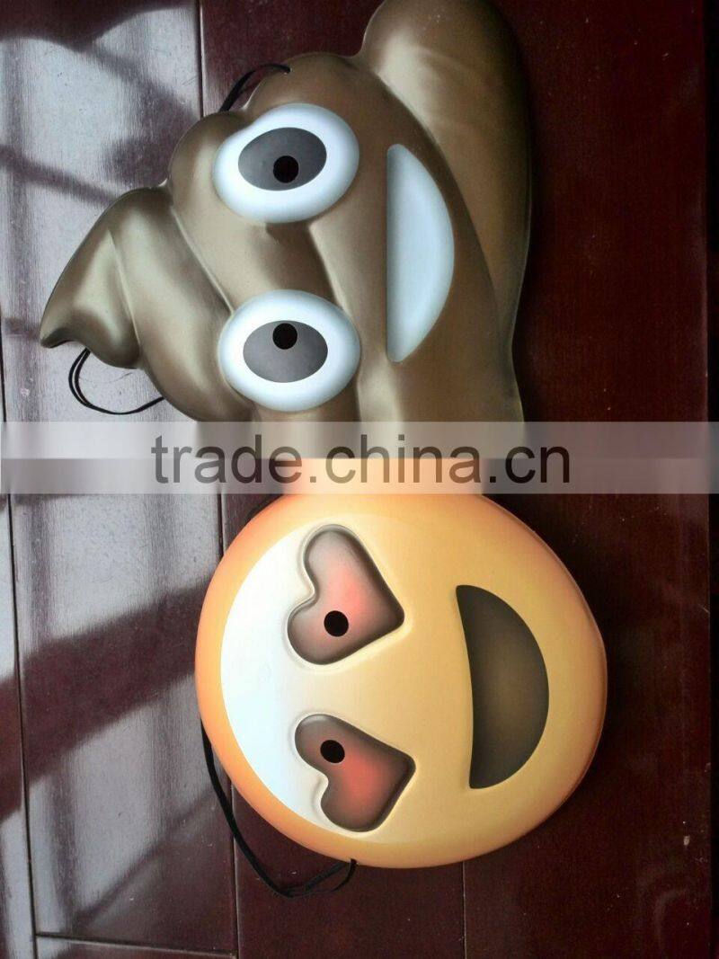custom whatsapp mask ,PVC party mask ,funny emoji mask,QQ expression mask