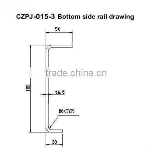 CZPJ-015 Container spare parts for structure purpose container bottom side rail