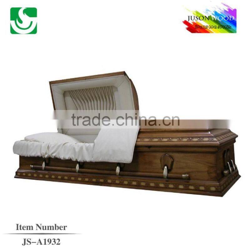 nice painting natural finish chinese best selling wood casket
