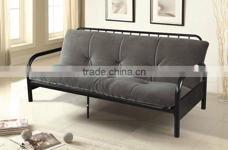wholesale simple lightweight metal folding single bed metal futon sofa bed