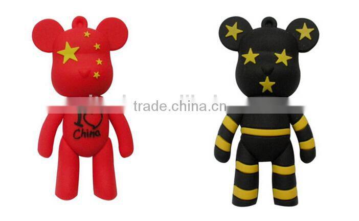 32GB Lovely bear soft PVC wholesale usb flash drive,usb memory flash drive gifts