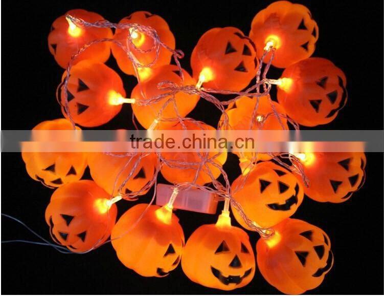 2.5M Halloween Props Haunted House Supplies Bar Decoration 16 LED Pumpkin String Light Fairy lights Festival Lamp