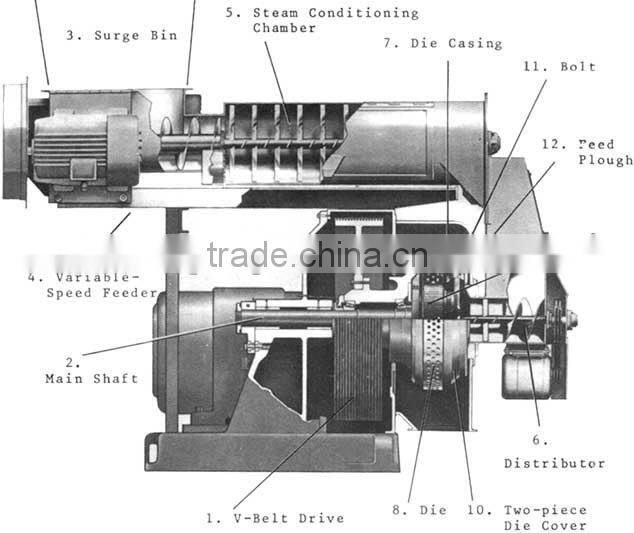 hay pellet machine/wood pellet machine /boimass pellet machine