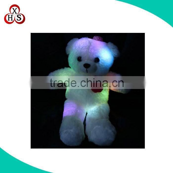 Custom soft plush toys teddy bear stuffed light up teddy bear plush toy