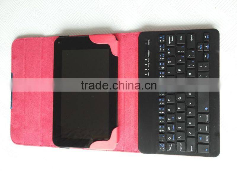 7inch RED Best quality Direct insertion Bluetooth keyboard cases tablet case