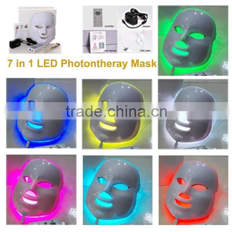 Anti-aging LED therapy mask for skin tightening