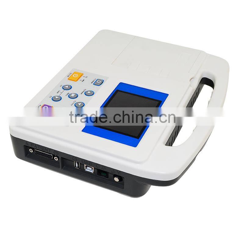 Portable Color LCD Digital 1-channel Electrocardiograph ECG Machine EKG Machine-EKG-901-Shelly