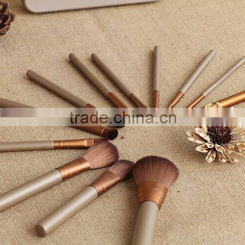 Hot !!! Good quality 12pcs brand naked3 makeup brush wholesale naked 3 brush set for cosmetics makeup brush free sample