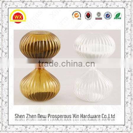 Wholesale delicate wood/plastic liquid hourglass